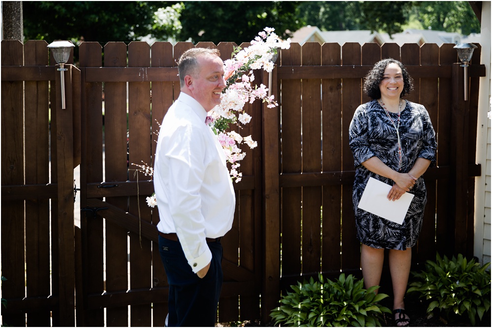 intimate backyard ceremony