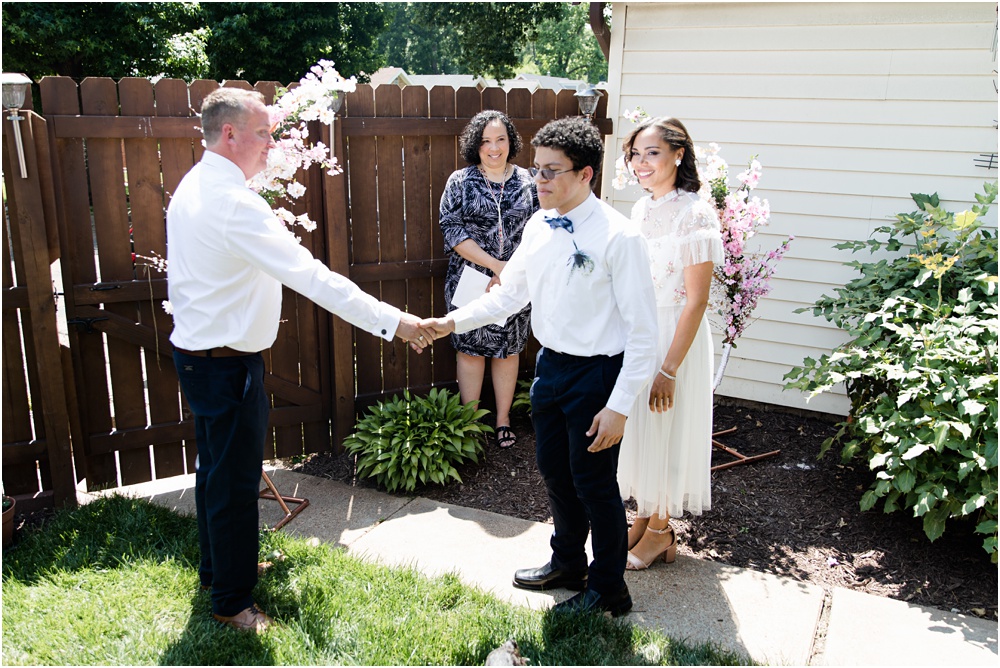 backyard wedding ceremony