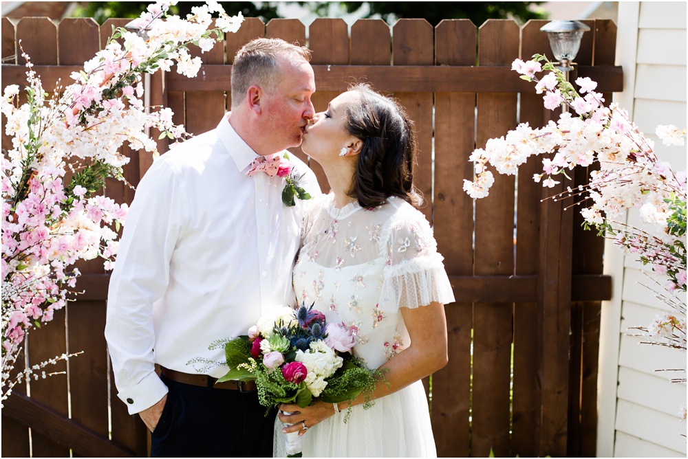 backyard wedding ceremony