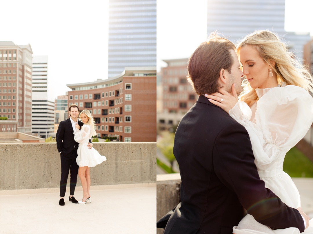 St Louis Wedding Photographer_0004 rooftop engagement