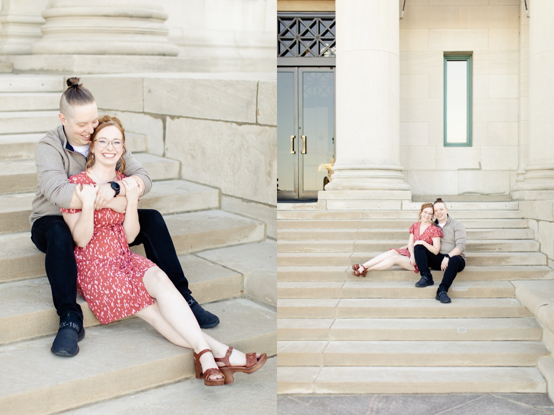 engagement session in forest park