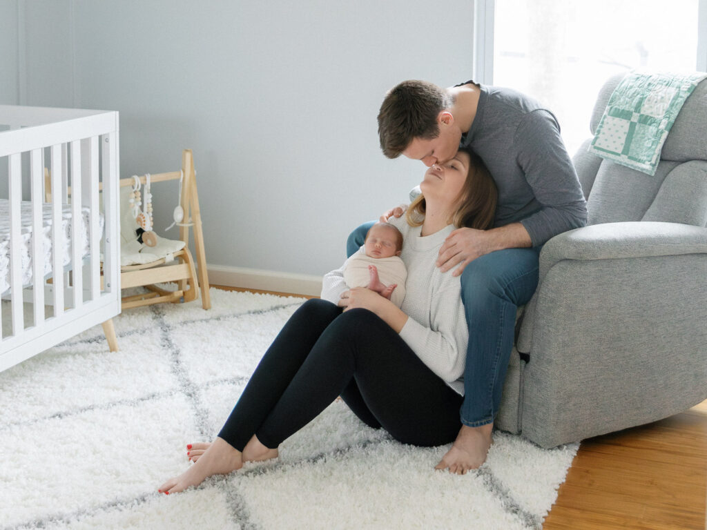 in home newborn session st louis