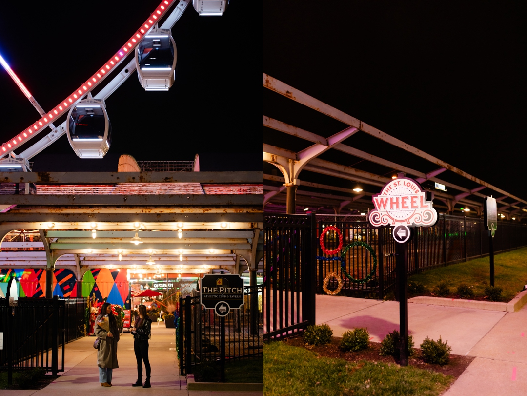 Ferris Wheel engagement moment at Union Station in St. Louis.
