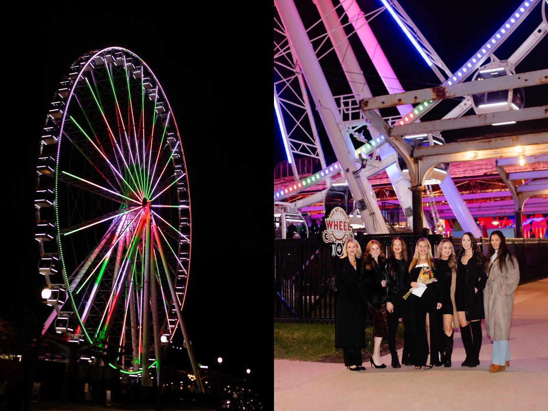 Ferris Wheel engagement moment at Union Station in St. Louis.