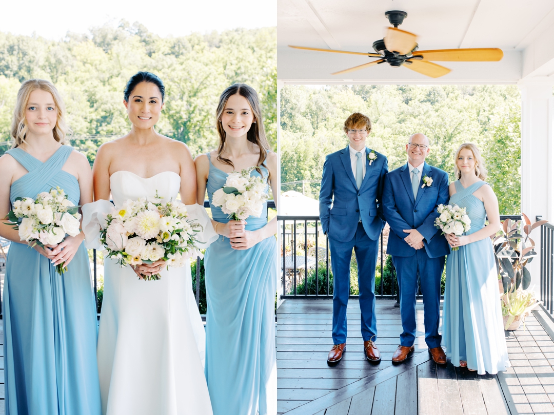 Formal family portraits with Suzie and Russell during their wedding at Sunflower Hill Farm, framed by the venue’s natural beauty