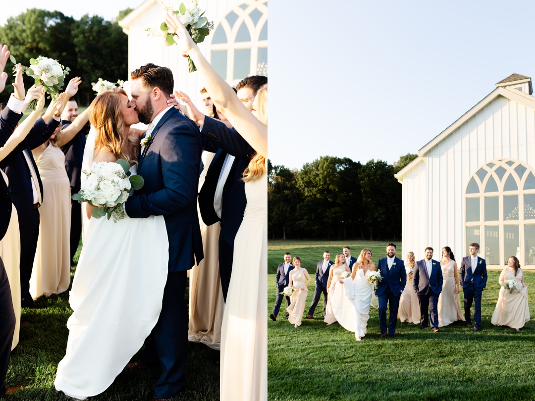 Wedding party portraits in back of Westwind Hills’ scenic outdoor landscape.