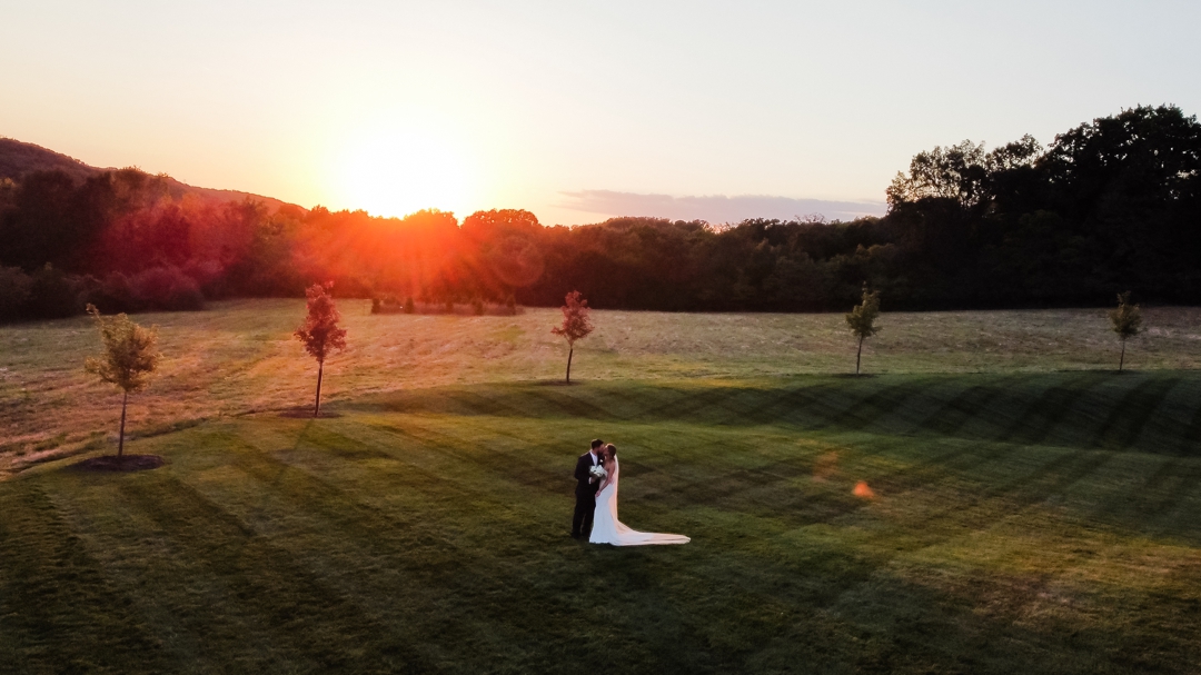 Alysa and Matthew sharing a quiet moment during sunset at Westwind Hills.