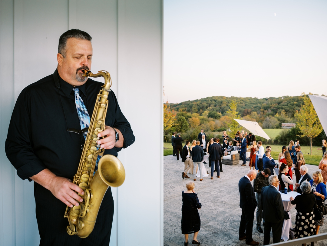 Guests enjoying the relaxed cocktail hour at Westwind Hills, featuring a late-night espresso cocktail bar.