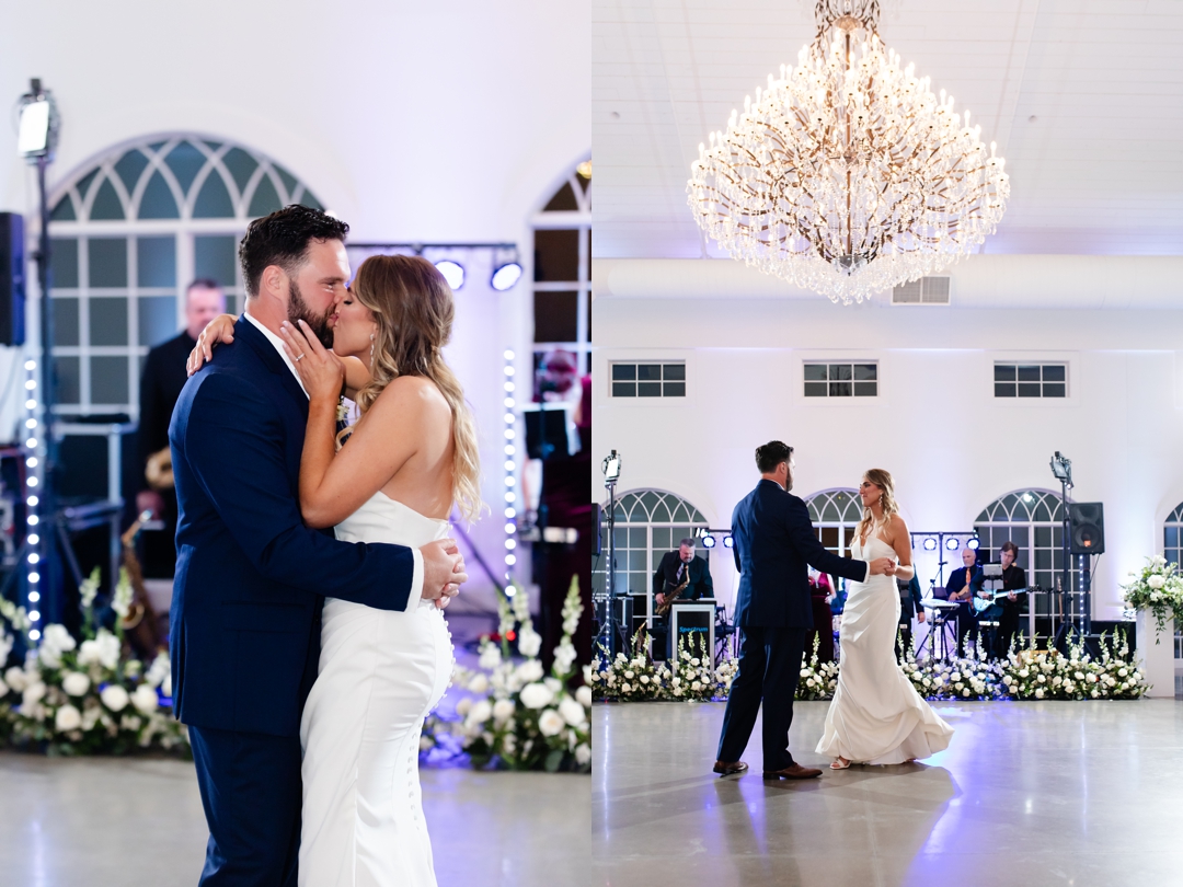 Alyssa and Matthew share their first dance as a married couple at their elegant Westwind Hills wedding.
