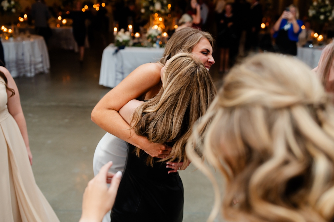 Guests enjoying the laid-back dance floor during Alyssa and Matthew’s October wedding.