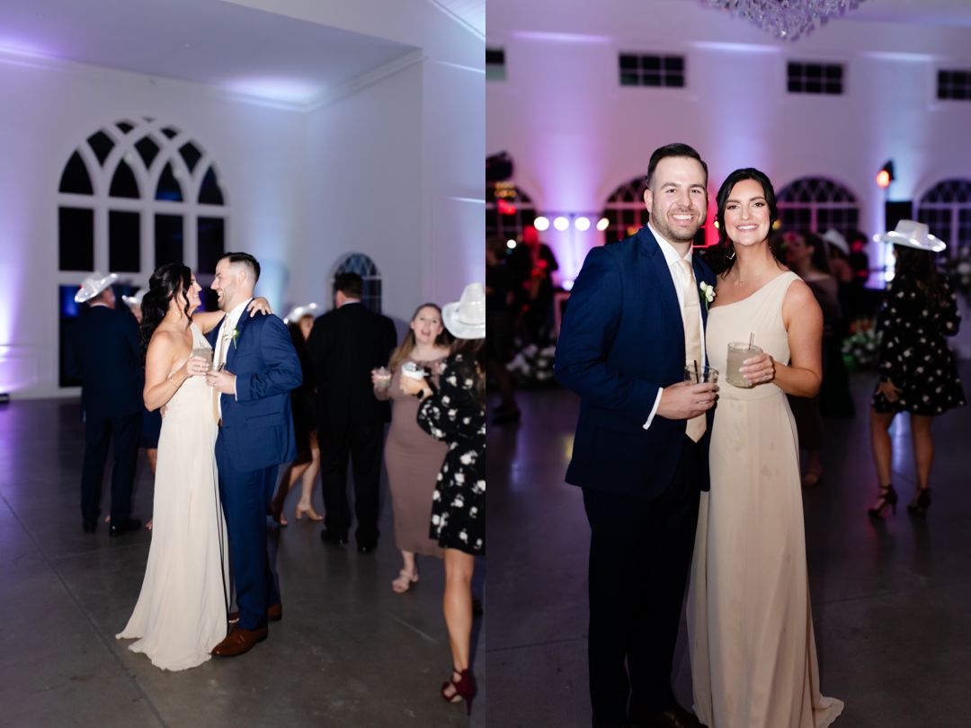 Guests enjoying the laid-back dance floor during Alyssa and Matthew’s October wedding.
