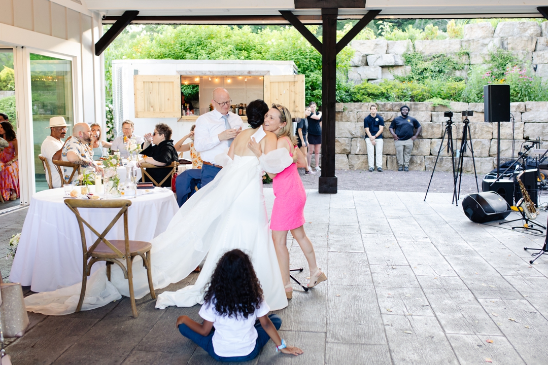 Heartfelt speech being delivered during Suzie and Russell’s reception at Sunflower Hill Farm.