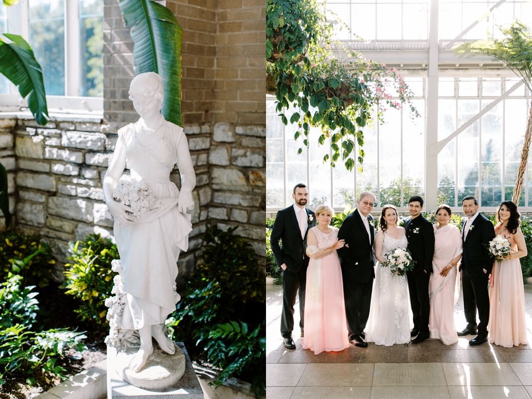 Family Formals inside The Jewel Box after the wedding ceremony.