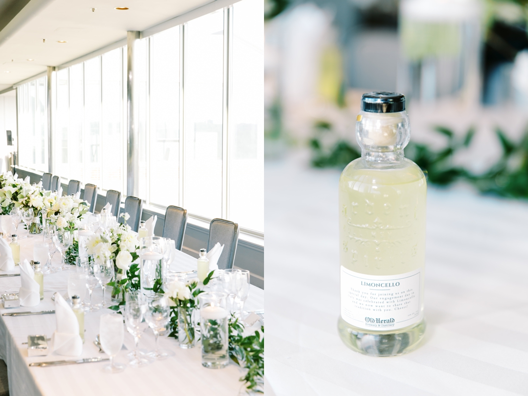 Signature drinks being served at Amanda and Mike’s wedding cocktail hour.