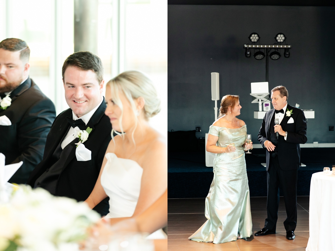Heartfelt toast being delivered during Amanda and Mike’s wedding reception at The Chase Park Plaza.