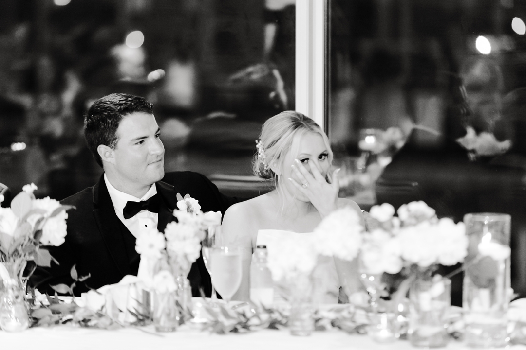 Heartfelt toast being delivered during Amanda and Mike’s wedding reception at The Chase Park Plaza.