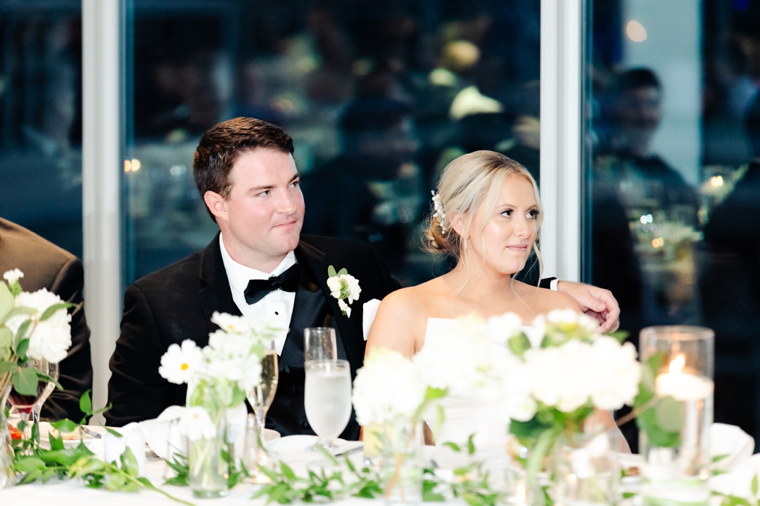 Heartfelt toast being delivered during Amanda and Mike’s wedding reception at The Chase Park Plaza.