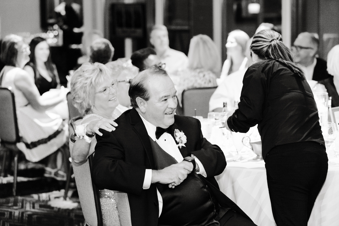 Heartfelt toast being delivered during Amanda and Mike’s wedding reception at The Chase Park Plaza.