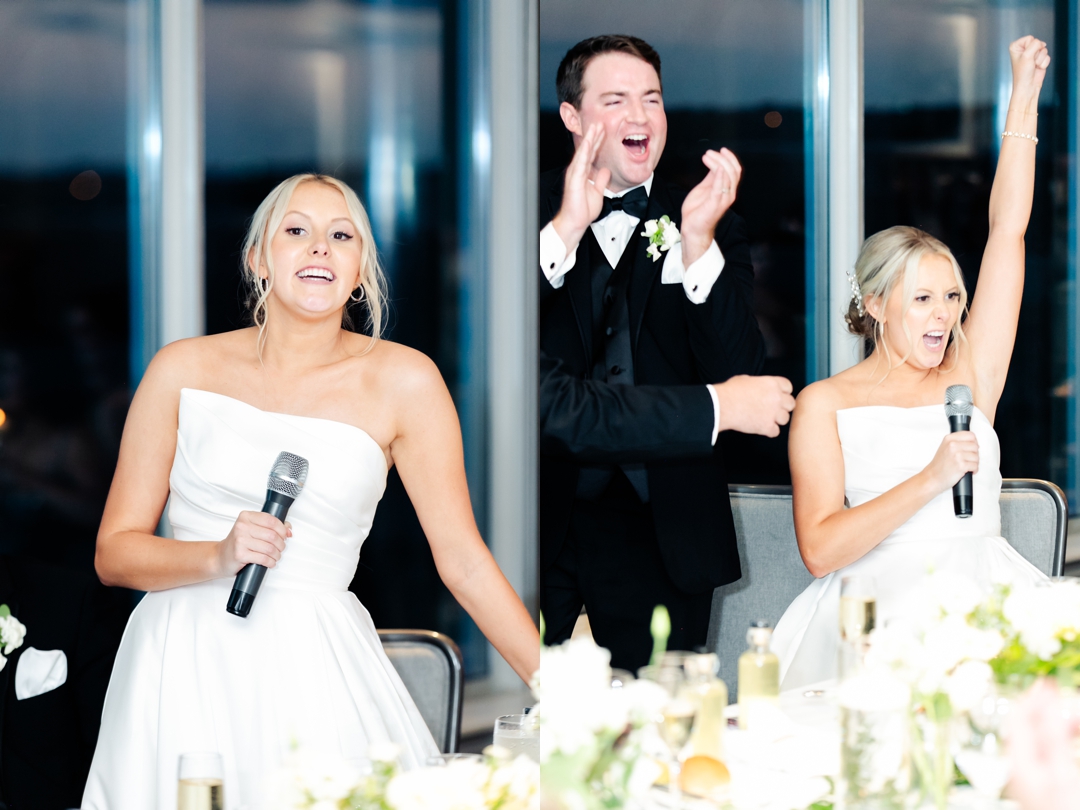 Heartfelt toast being delivered during Amanda and Mike’s wedding reception at The Chase Park Plaza.
