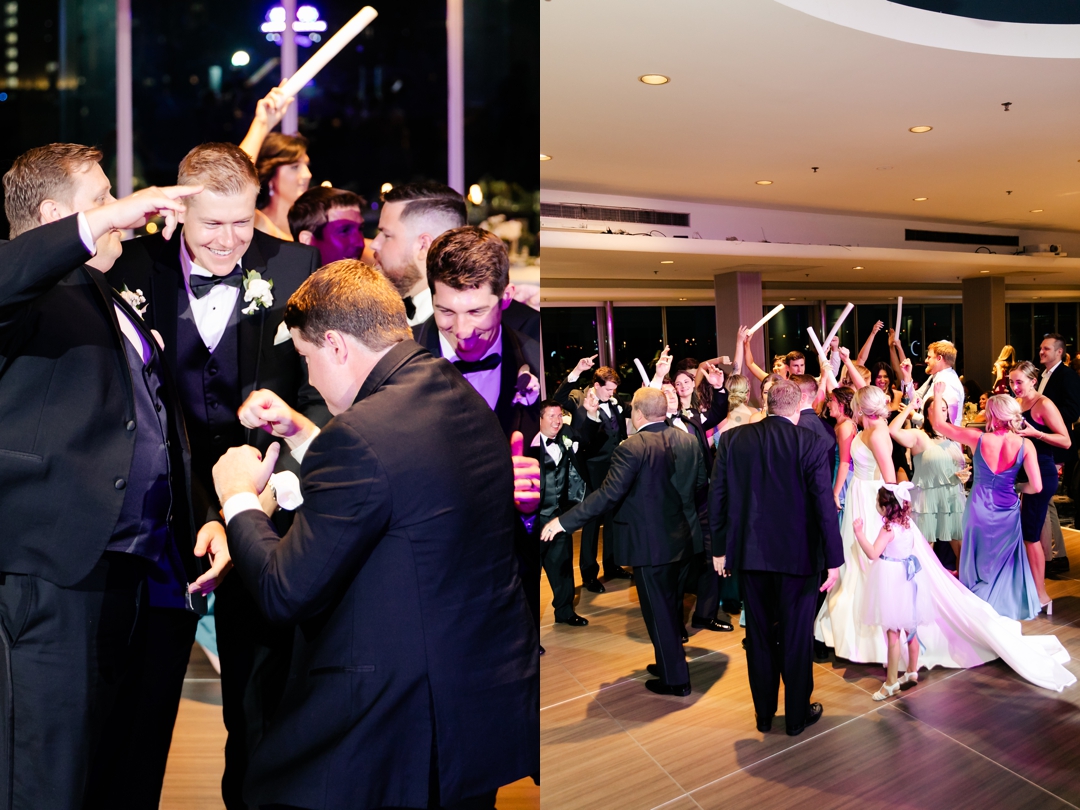 Guests enjoying the open dance floor during Amanda and Mike’s reception.