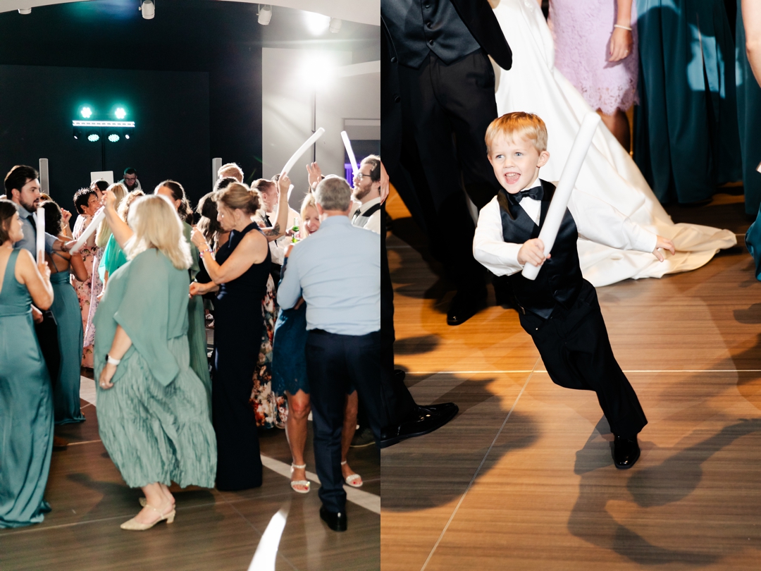 Guests enjoying the open dance floor during Amanda and Mike’s reception.