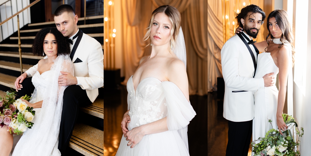 The Models behind this Art Deco wedding editorial at The Noble St. Louis, featuring top florists, planners, and photographers.