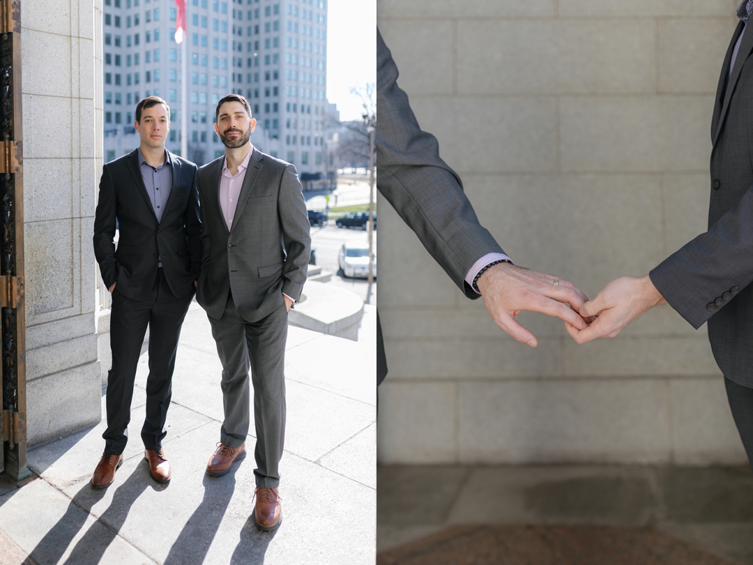 Editorial session by an LGBTQ+ photographer at St. Louis Central Library.