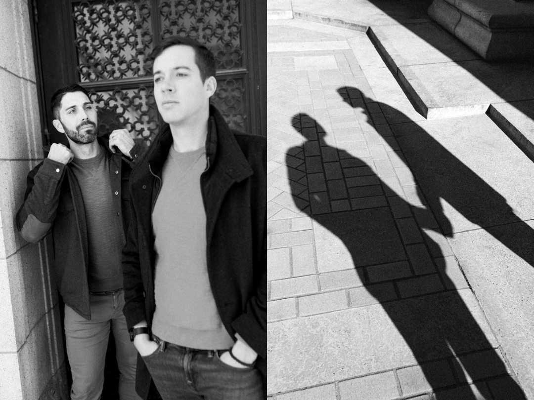 Editorial session by an LGBTQ+ photographer at St. Louis Central Library.