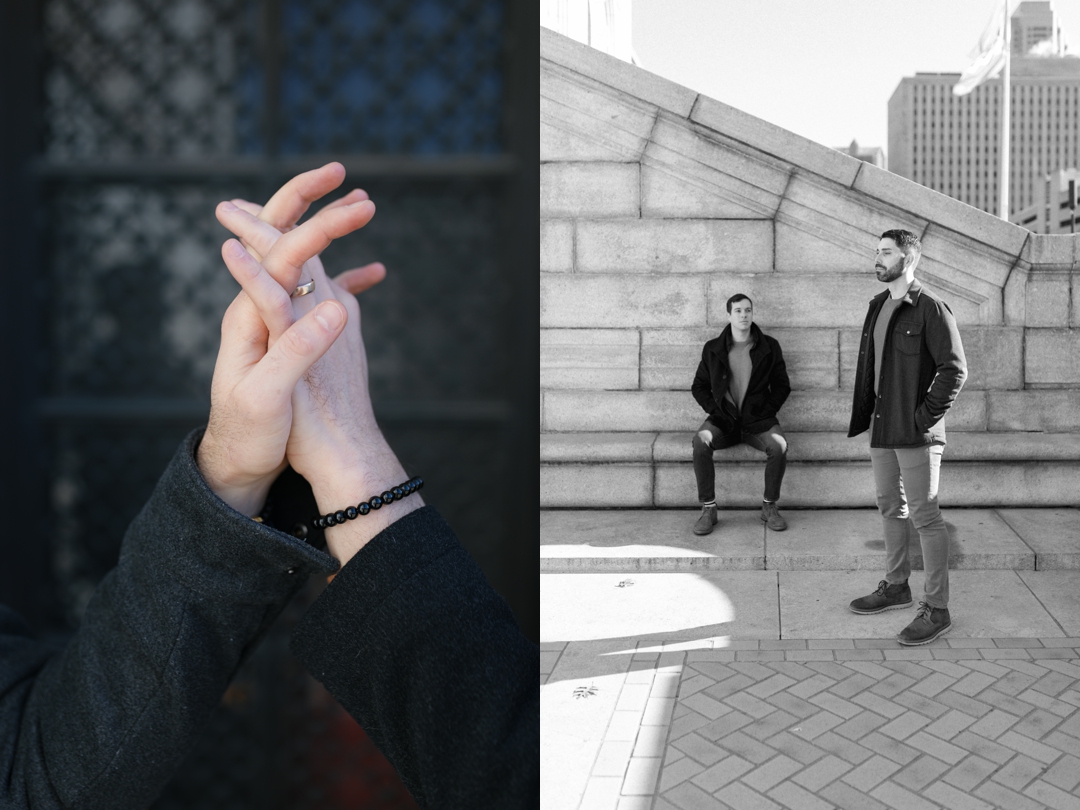Editorial session by an LGBTQ+ photographer at St. Louis Central Library.