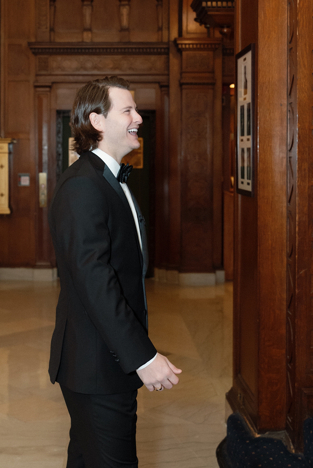 Jeff reacting during the first look inside the Missouri Athletic Club