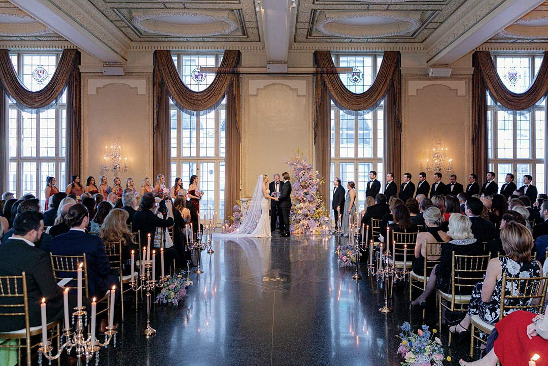 Ceremony processional inside the Missouri Athletic Club ballroom