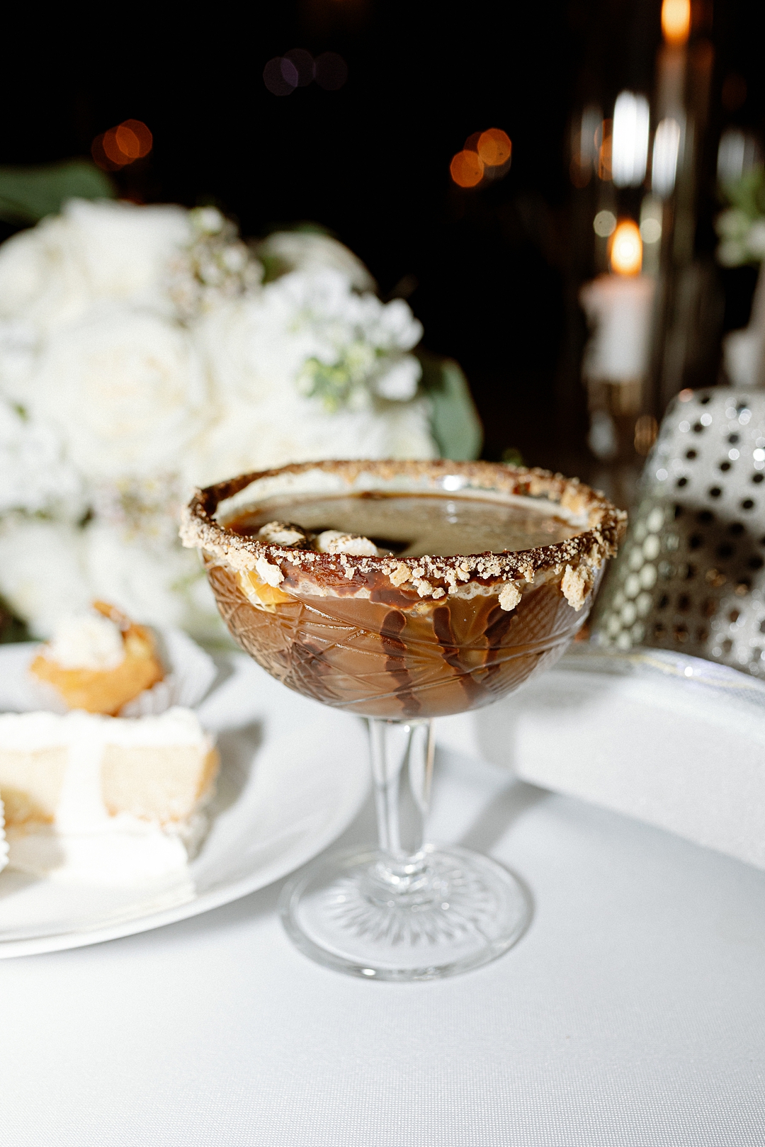 Espresso martini detail photographed during Westwind Hills wedding reception