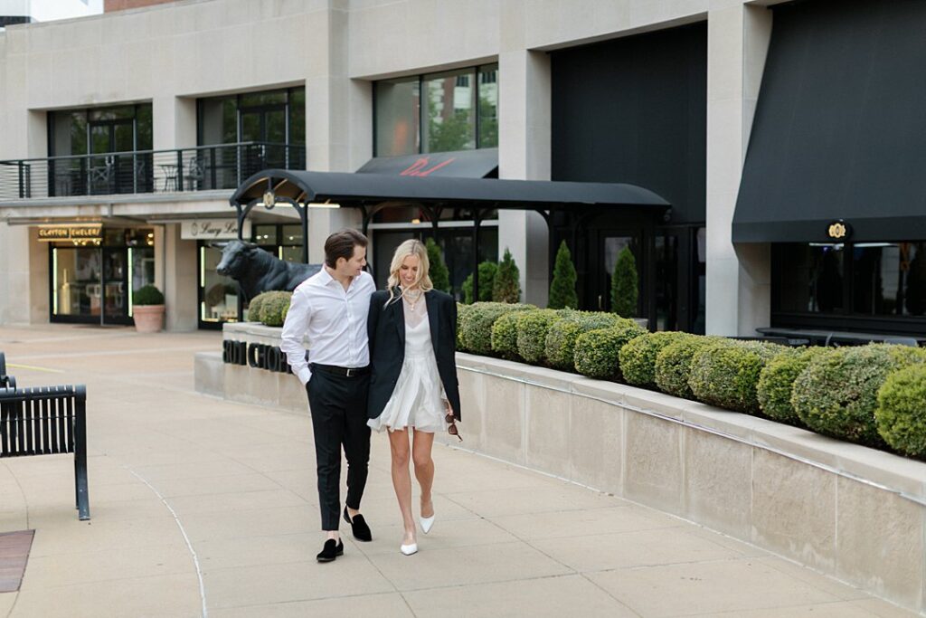 downtown clayton engagement photos