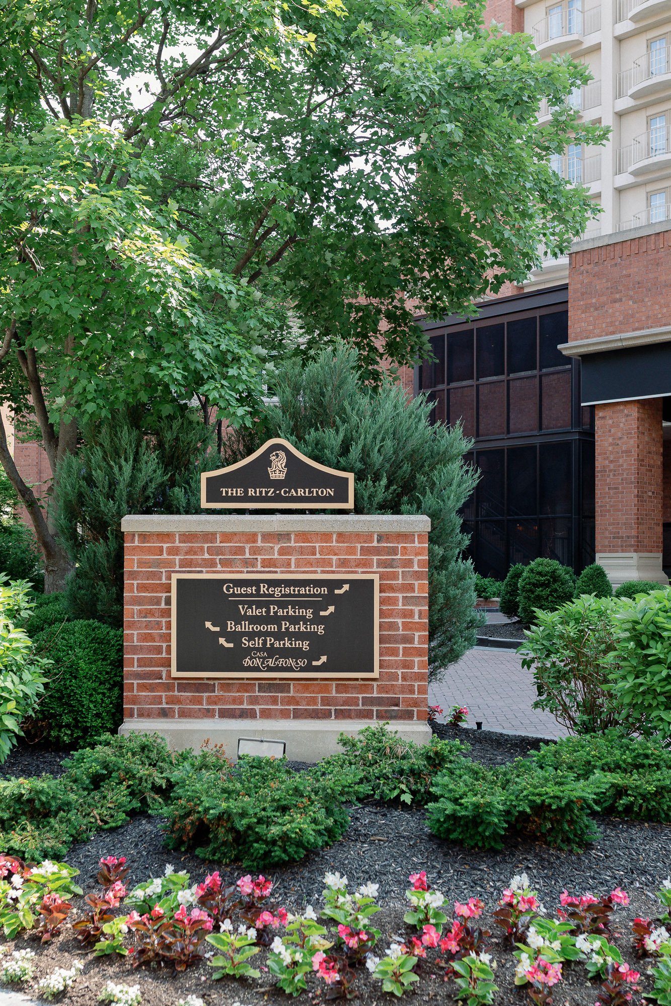 Exterior of The Ritz-Carlton St. Louis during wedding weekend
