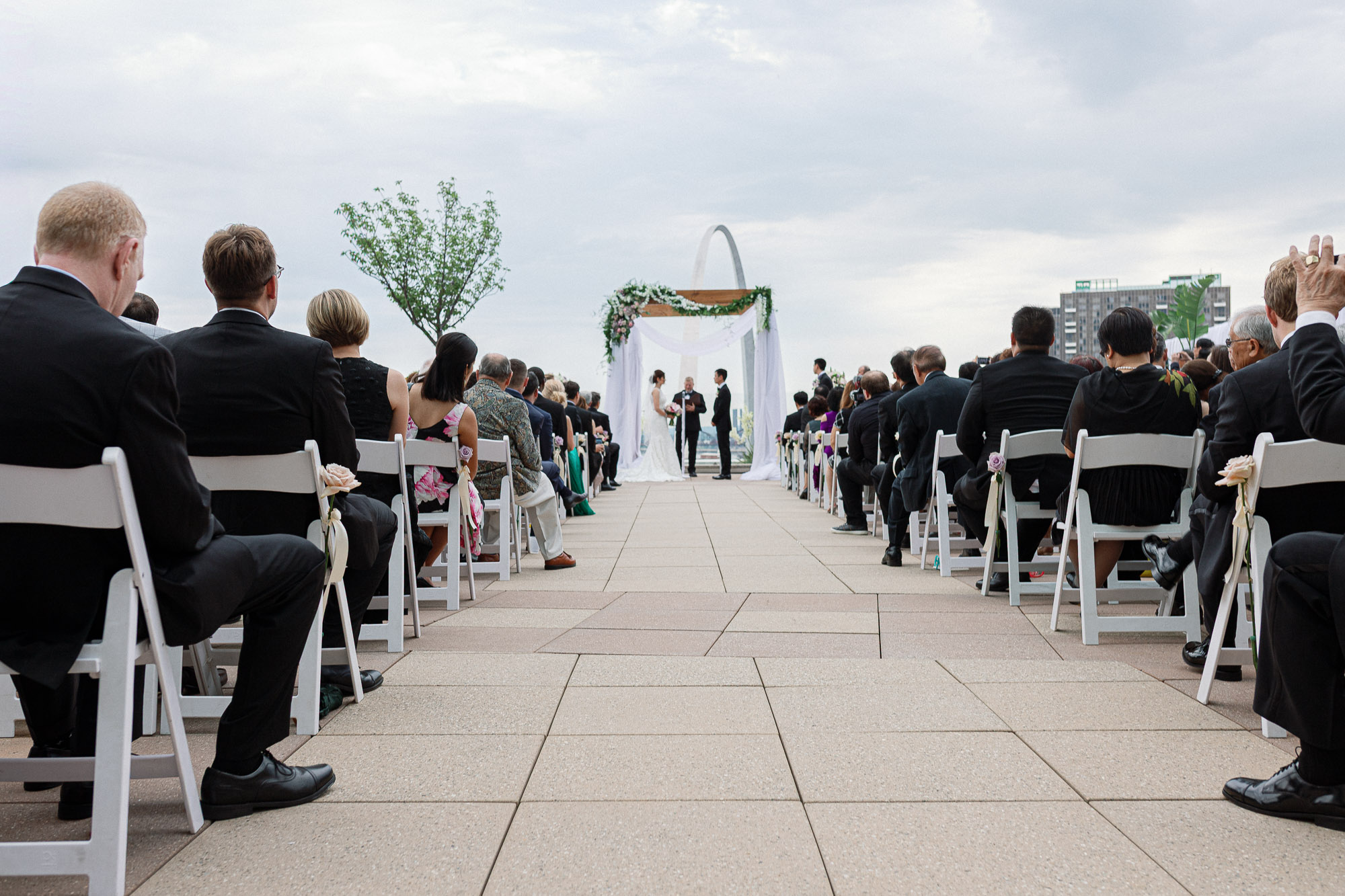 Ceremony setup at the Four Seasons Hotel St. Louis