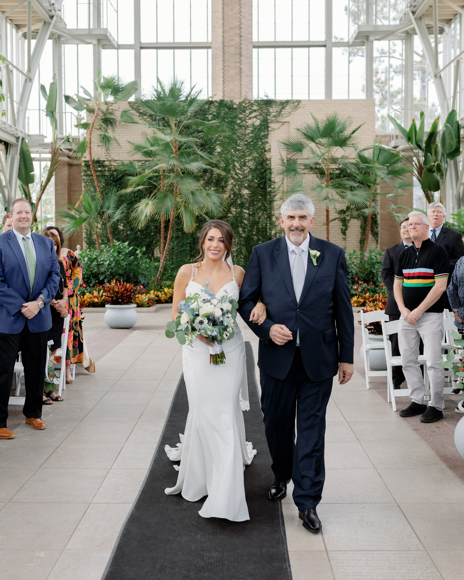Ceremony aisle inside the Jewel Box wedding venue