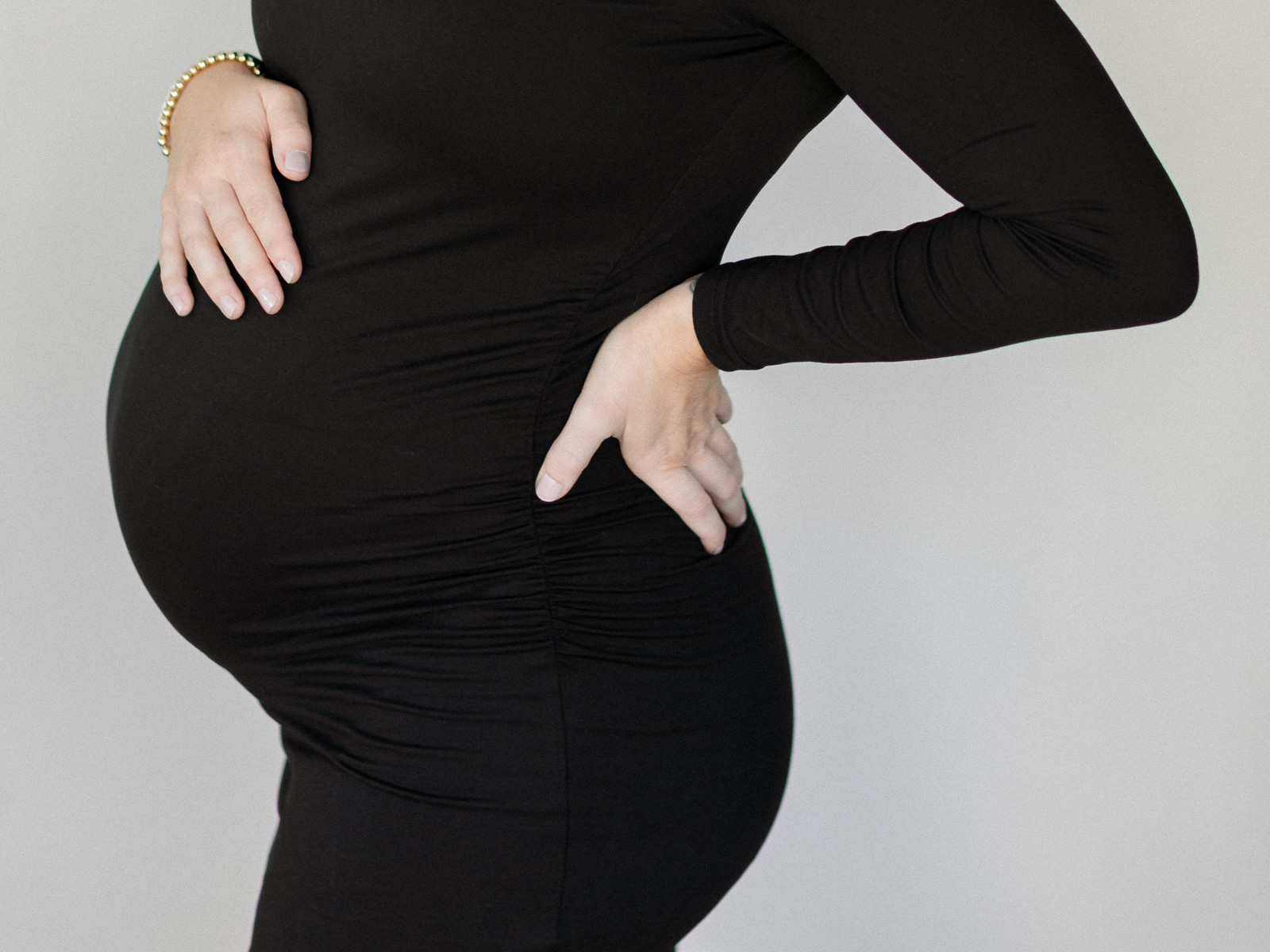 Expecting mother during a maternity photography session in St Louis