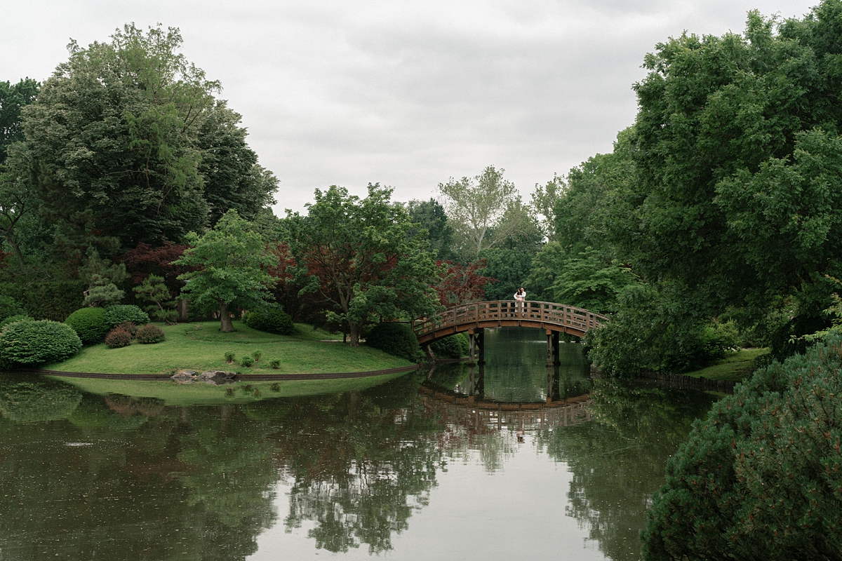 Bridge and water at the Missouri Botanical Garden in St. Louis