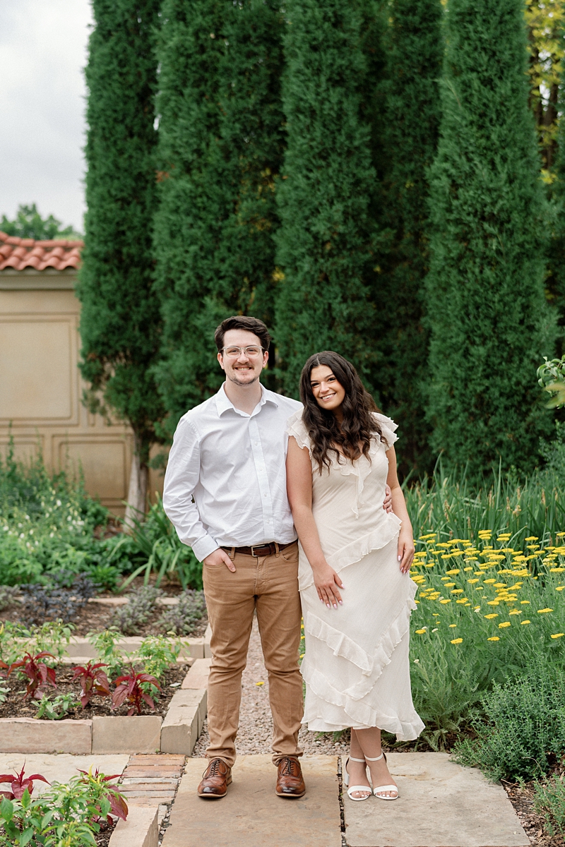 Elise and Hayden standing near the cypress garden at the Missouri Botanical Garden