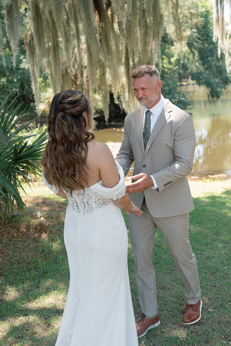 Clayton reacting as he sees Haile during their first look