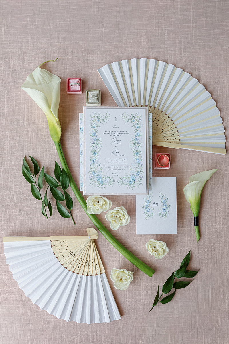 Wedding stationery and personal details photographed in St. Louis