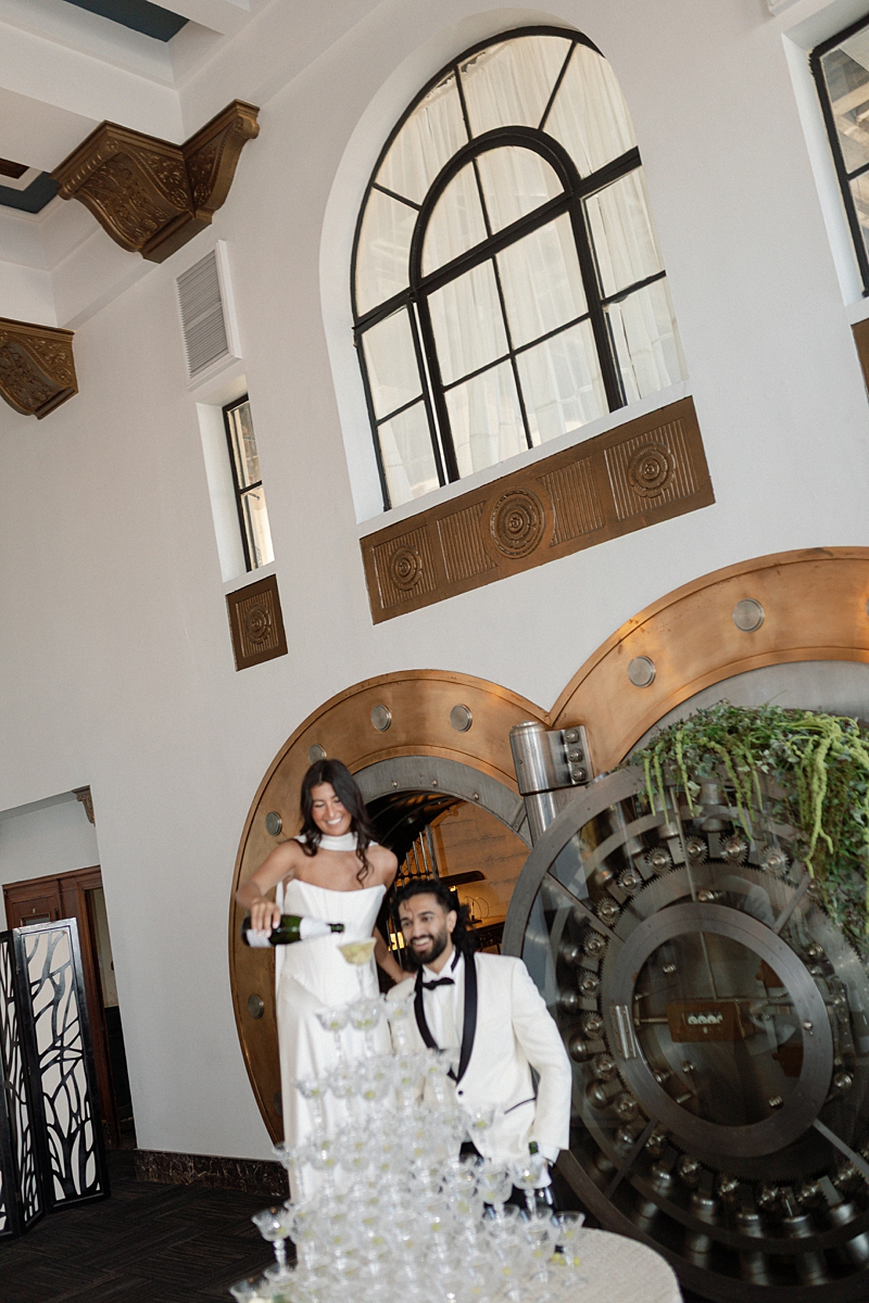 Life-size wedding cake photographed as part of a St. Louis reception design
