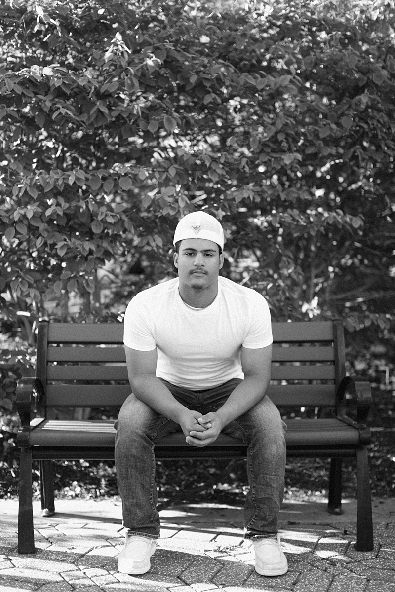 Relaxed senior portrait directed by Fanara Photography